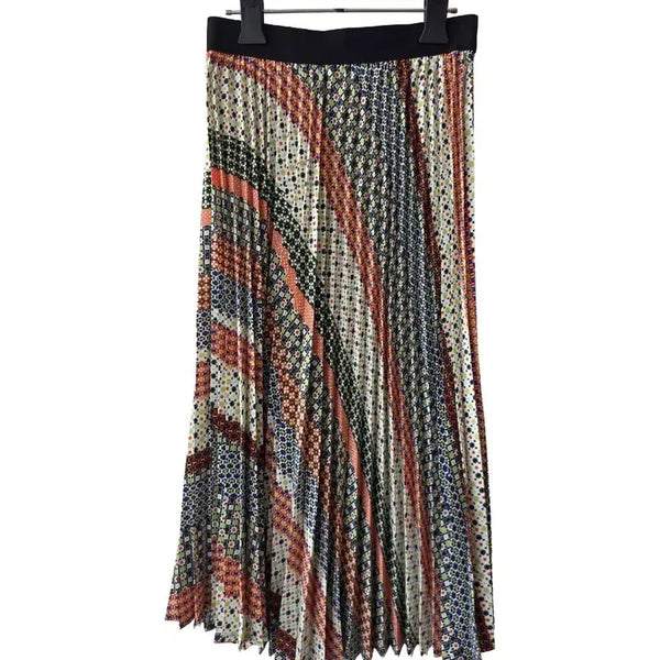 [BUNJANG] S/Banding Pattern Pleated Skirt / S/밴딩 무늬 주름 스커트/새제품