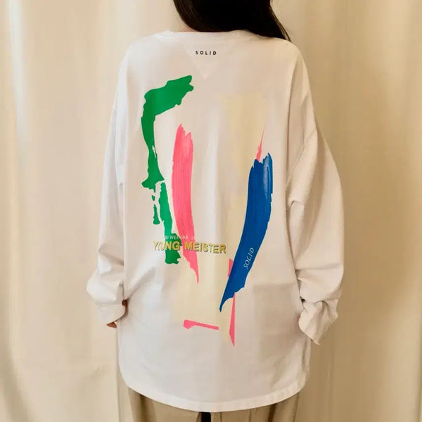 [BUNJANG] Solid Homme 21SS 3D Printing Long Sleeve / 솔리드옴므 21SS 입체 프린팅 롱슬리브