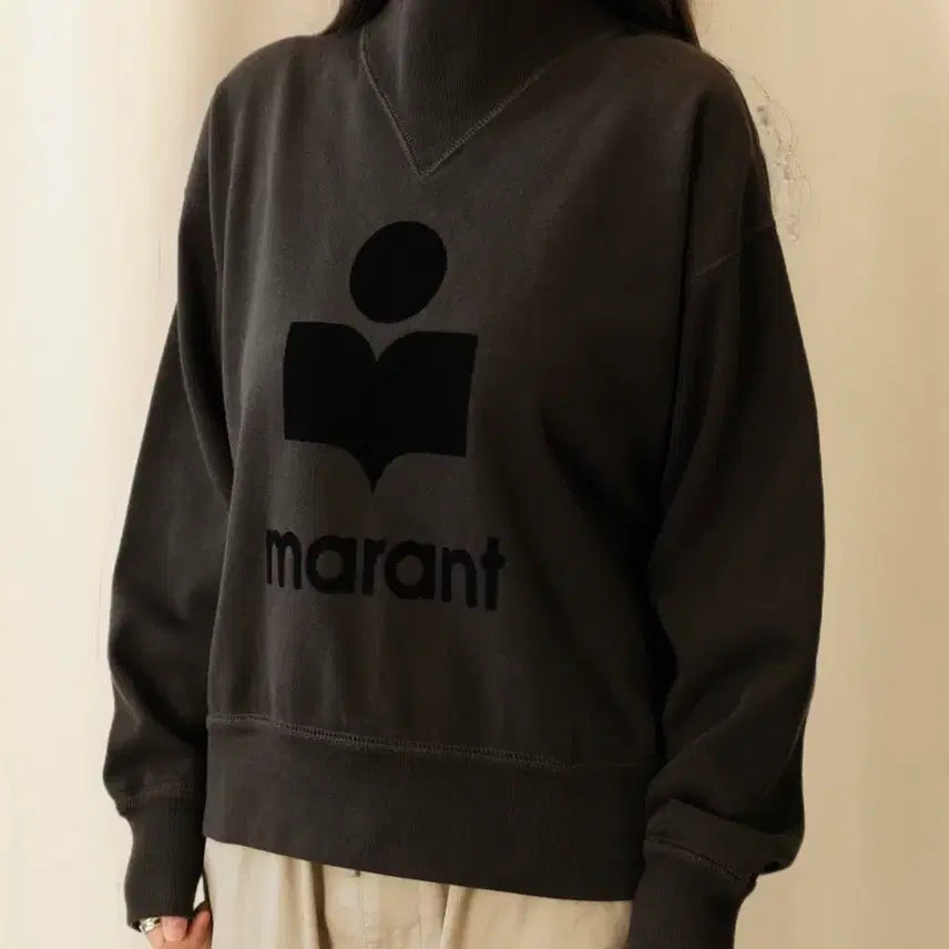 [BUNJANG] Isabel Marant Etoile Moby Velvet Logo Sweatshirt / 이자벨마랑 모비 벨벳 로고 맨투맨