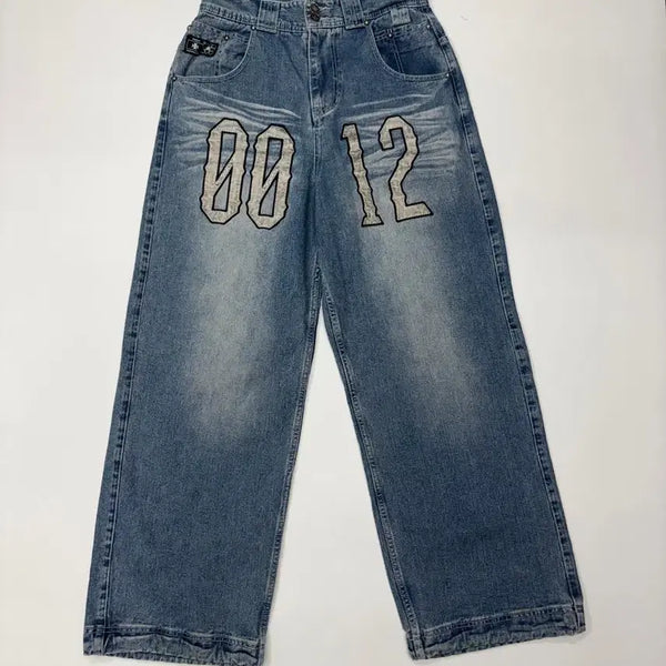 [BUNJANG] OPUS 0012 Leather Patch Washed Denim Pants / (30) OPUS 0012 오퍼스 0012 레더 패치 워싱 데님 팬츠