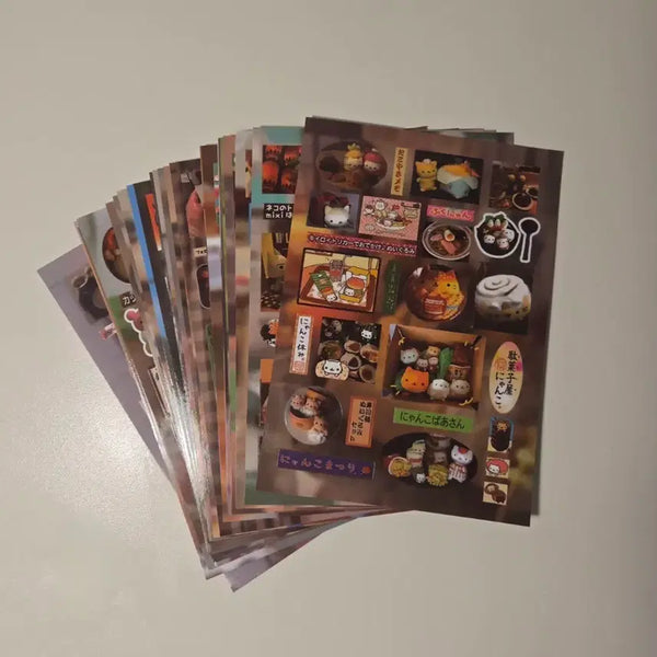 [BUNJANG] Vintage Stationery Stickers Set (24 Pieces) / 고전문구 스티커 24장 세트