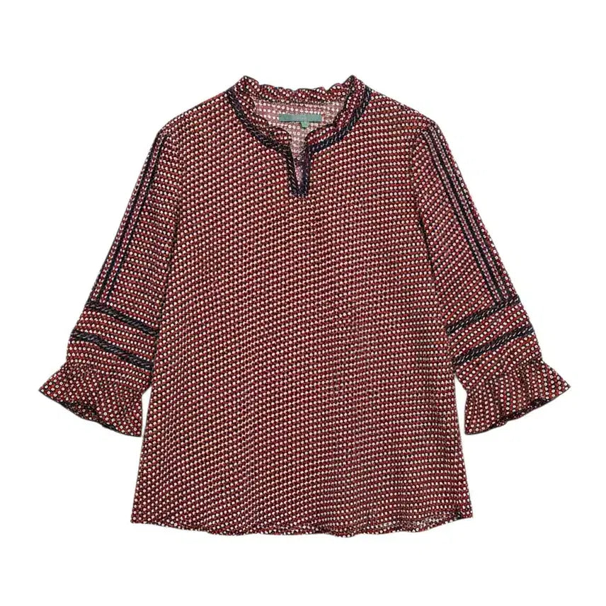 [BUNJANG] Crocodile Dot Blouse / 여성95/ 크로커다일 도트 블라우스 빈티지킹