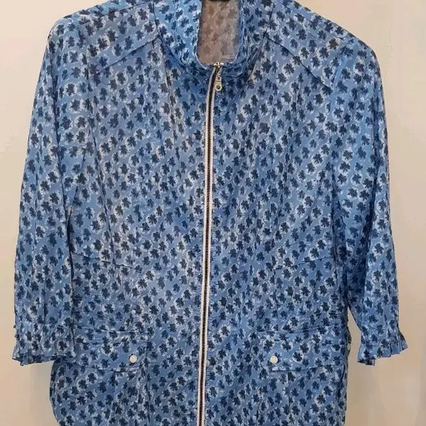 [BUNJANG] Crocodile Check Pattern Blue Jumper Size 100 / 크로커다일 체크 패턴 블루점퍼100