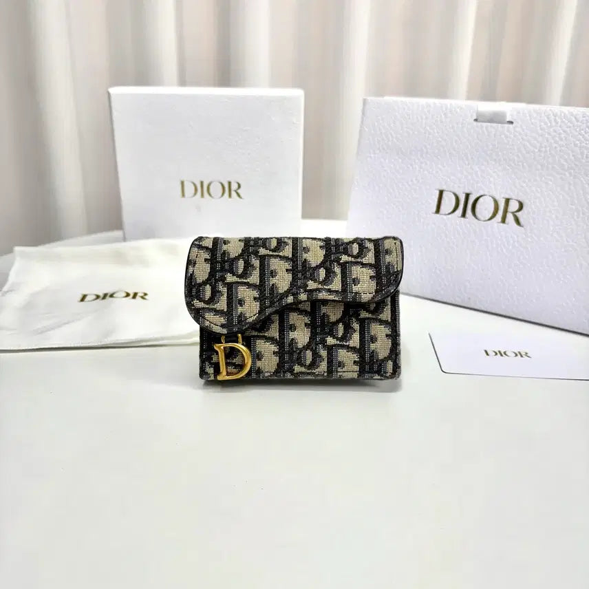 [BUNJANG] Dior Oblique Saddle Women's Card Holder / [25년] 디올 오블리크 새들 여성 카드지갑