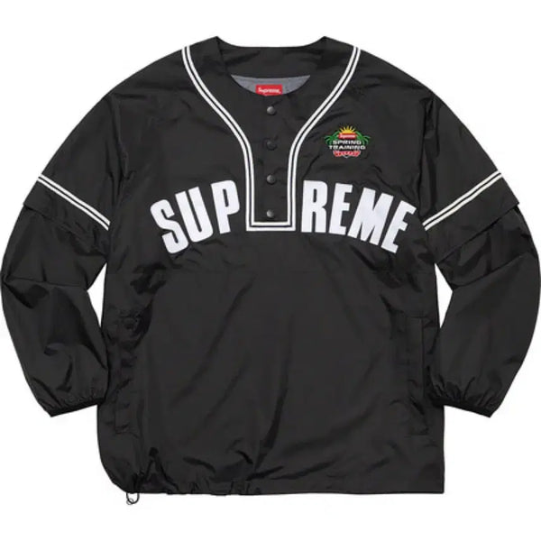 [BUNJANG] Supreme 22SS Snap Off Sleeve Long Sleeve Baseball Top Black / [L] 슈프림 22SS 스냅 오프 슬리브 롱슬리브 베이스볼 탑 (블랙)