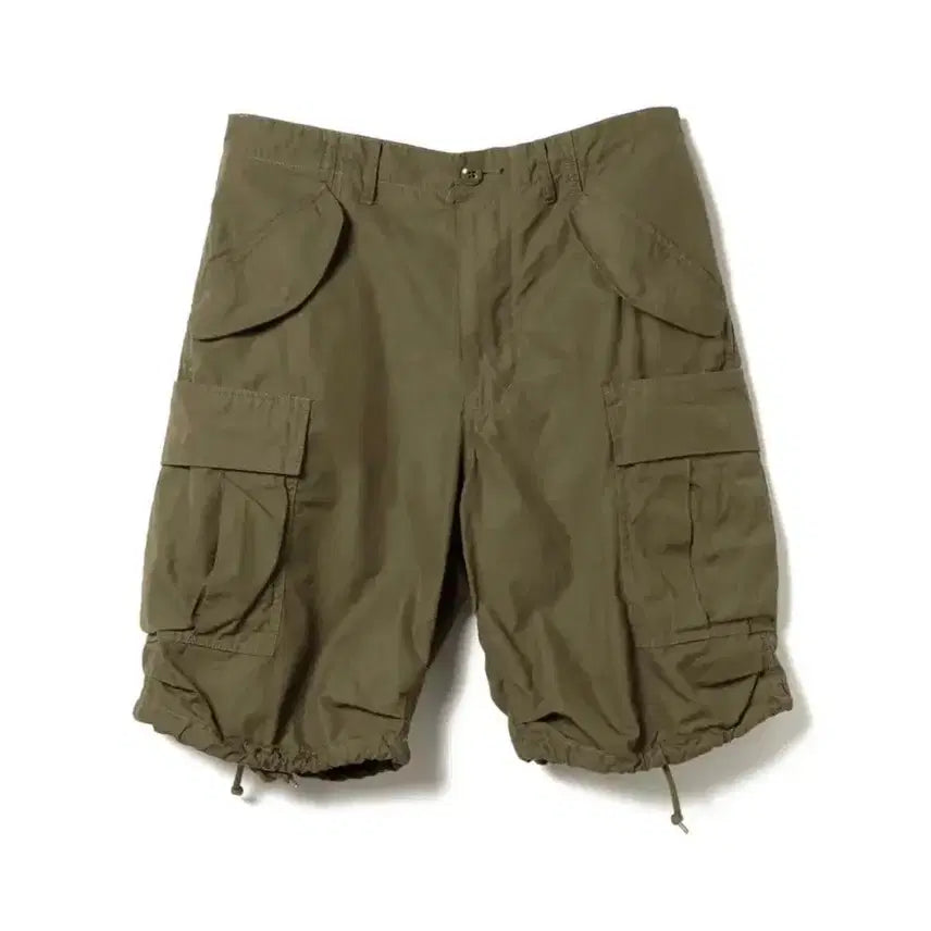 [BUNJANG] Beams Plus 6P Cargo Shorts Olive Cotton Ripstop / 빔즈플러스 6P 카고 쇼츠