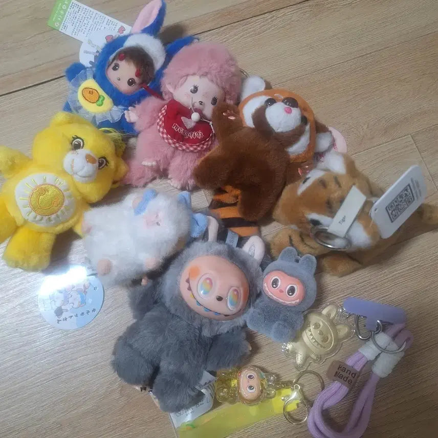 [BUNJANG] 10 Types of Various Plushie Keychains Bundle Set / 다양한 인형 키링 10종일괄