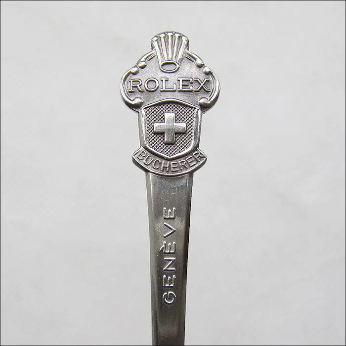 [BUNJANG] Bucherer "CB" Engraved Silver-Plated Swiss Tea Spoon with Rolex Logo / 롤렉스 BUCHERER(부헤러/부커러) 스위스 티스푼 (CB 각인/ 은도금) (90)