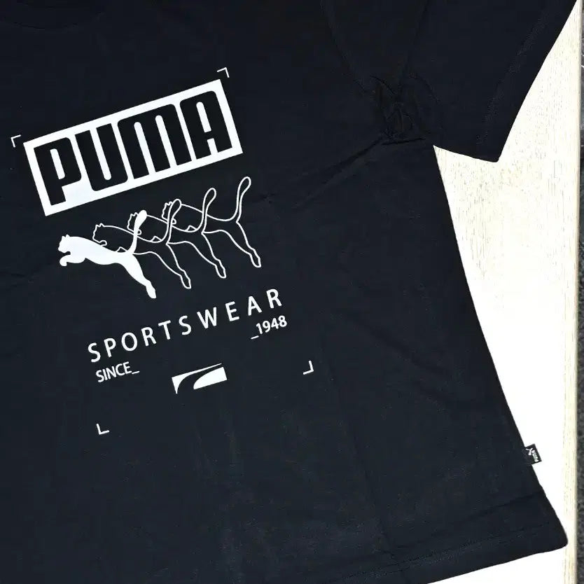 [BUNJANG] Puma Short Sleeve T-Shirt Black XL / 푸마 반팔 티셔츠 블랙 XL