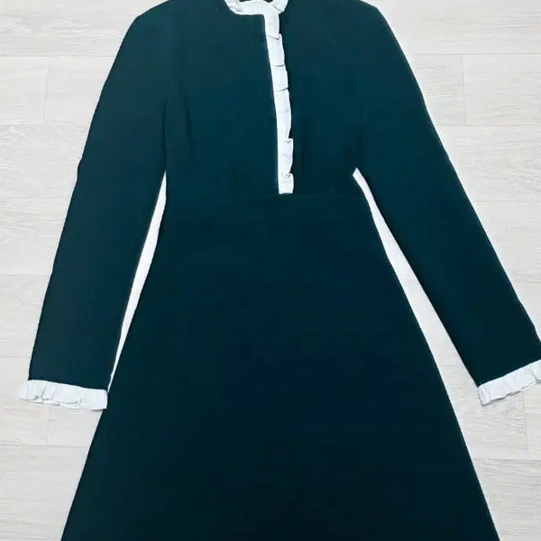 [BUNJANG] Sandro Watermelon Green Ruffled Dress Size 36 (44-55) / 산드로  수박색 프릴 원피스  36 (44~55) 정품