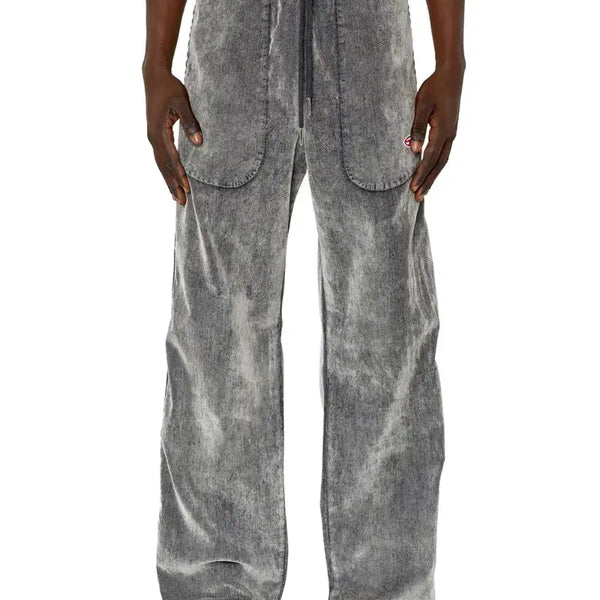 [BUNJANG] Diesel Mathiends Track Denim Sweatpants Light Grey / Diesel(디젤) 마티언스 트랙 데님 스웻 팬츠 라이트 그레이