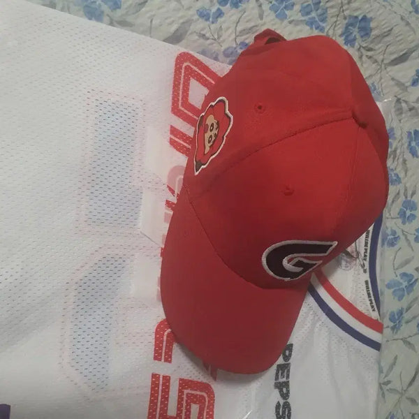 [BUNJANG] Lotte Giants Pepsi Collaboration Limited Edition Jersey (Size 105) & Crayon Shin-chan Cap (Free Size 58) / 롯데자이언츠 펩시유니폼 105  짱구모자 58프리사이즈 두개일괄판매