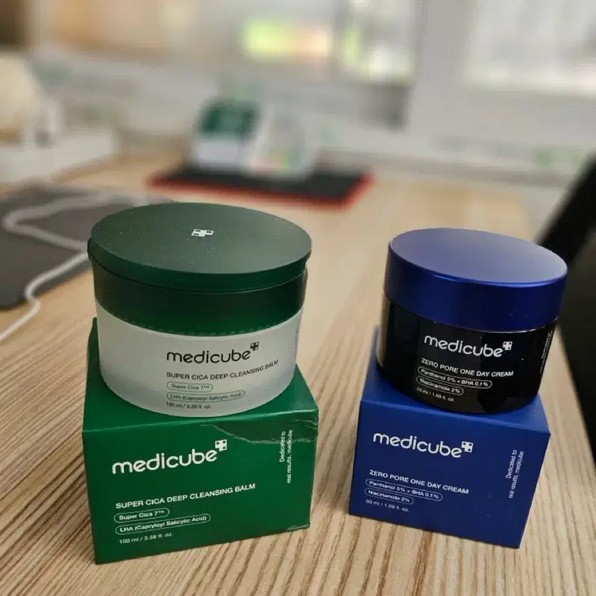[BUNJANG] MediCube Cica Deep Cleansing Balm & Zero Pore One-Day Cream Set / 메디큐브 시카 딥 클렌징 & 제로 모공 원데이 크림