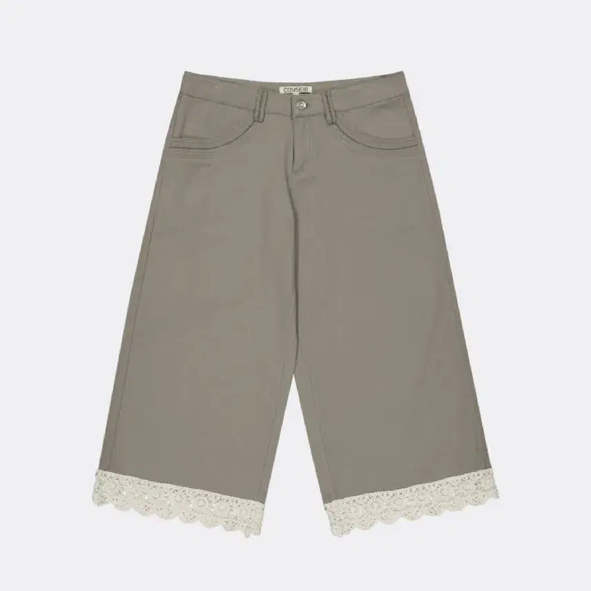 [BUNJANG] Koiseo Knit Lace Pants - Ash Brown / 코이세이오 KNIT LACE PANTS-ASH BROWN