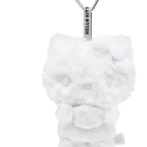 [BUNJANG] Hello Kitty Faux Fur Keychain White Jisoo Collaboration / 헬로키티 퍼 키링 화이트 지수콜라보