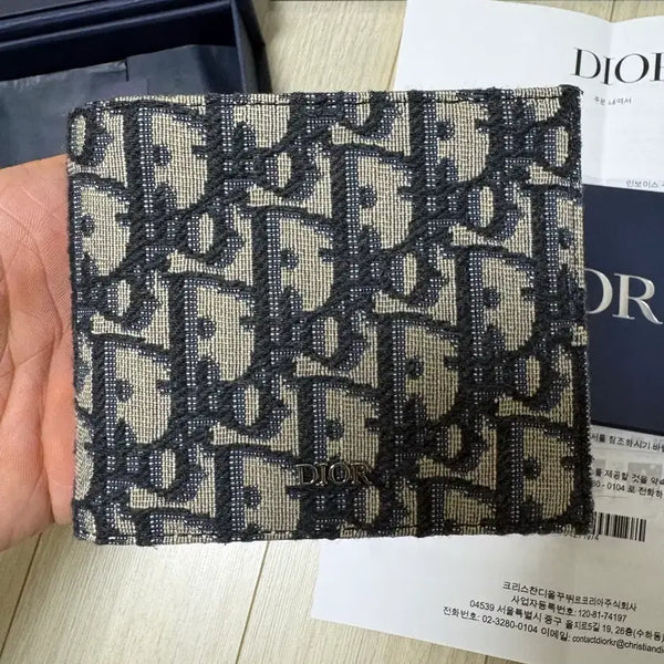 [BUNJANG] Dior Bifold Wallet Beige Oblique Jacquard / [26.06.10] 디올 오블리크 자카드 반지갑 베이지