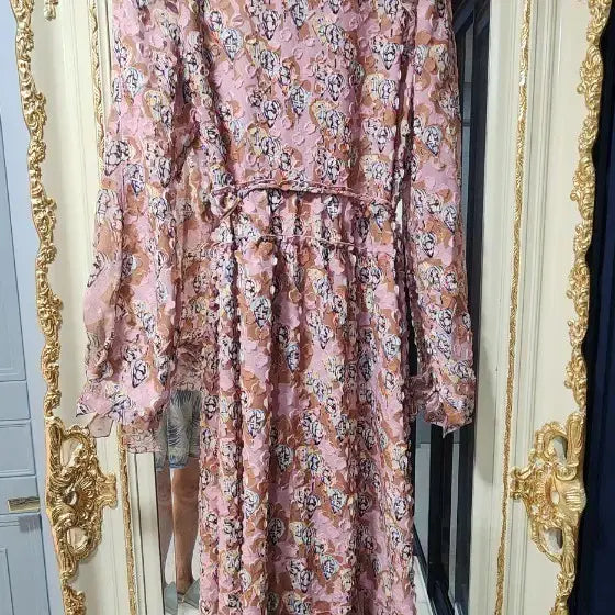 [BUNJANG] O'2nd (Ozone Seconds) Goddess-Style Long Dress / 한섬 오즈세컨 O'2nd 여신룩 여성미 뿜뿜 롱 원피스 55사이즈 오브제원피스 랑방컬렉션