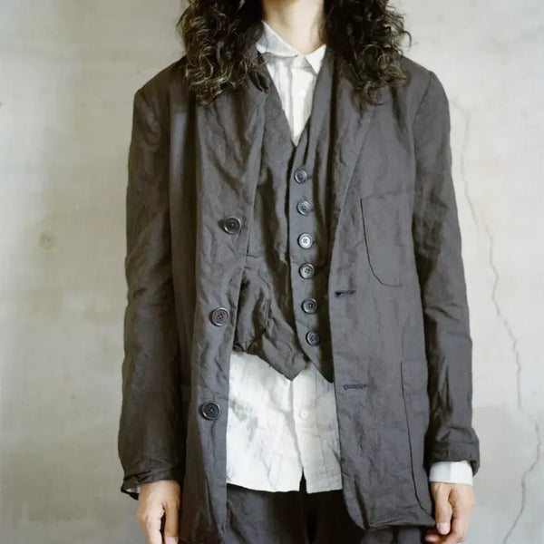 [BUNJANG] Twobuldershous 3 Button Jacket Charcoal / Twobuldershous 3 button jacket 01
