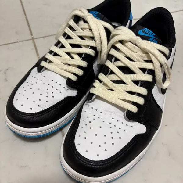 [BUNJANG] Air Jordan 1 Low Black Dark Powder Blue / (270) 조던 1 로우 블랙 앤 다크 파우더 블루