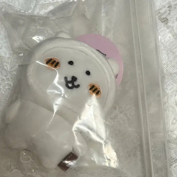 [BUNJANG] Nagano Market Nodding Bear "Chiikawa Hat" Mascot Keychain / [정품] 나가노마켓 농담곰 그윽 치이카와 탈을 쓴 담곰이 마스코트 키링