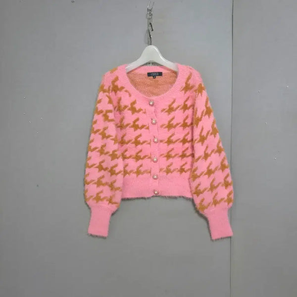 [BUNJANG] EGOIST Tweed Pattern Cardigan Knit Size 55 / 에고이스트 트위드무늬 가디건 니트 55   n8103