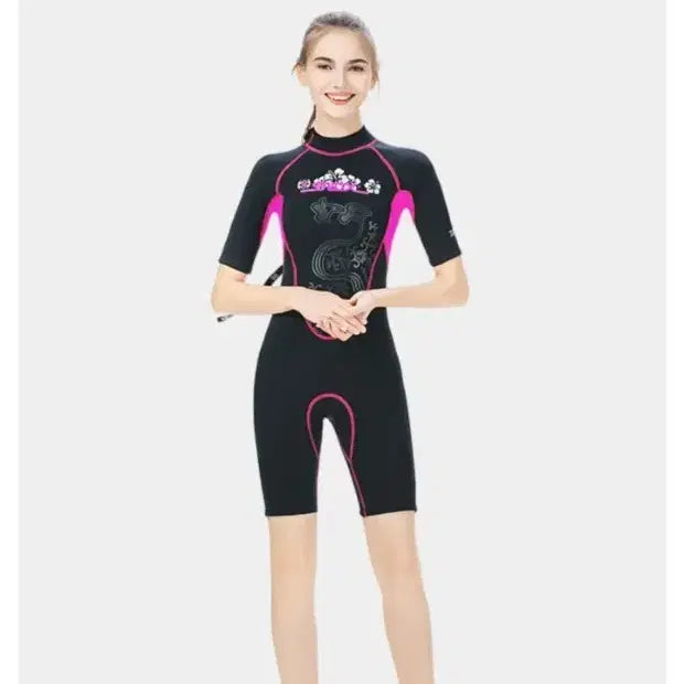 [BUNJANG] SLINX Women's 3mm One-Piece Short Sleeve Wetsuit Size S / SLINX 여성용 3MM 원피스 숏슬리브 웨트수트 S사이즈