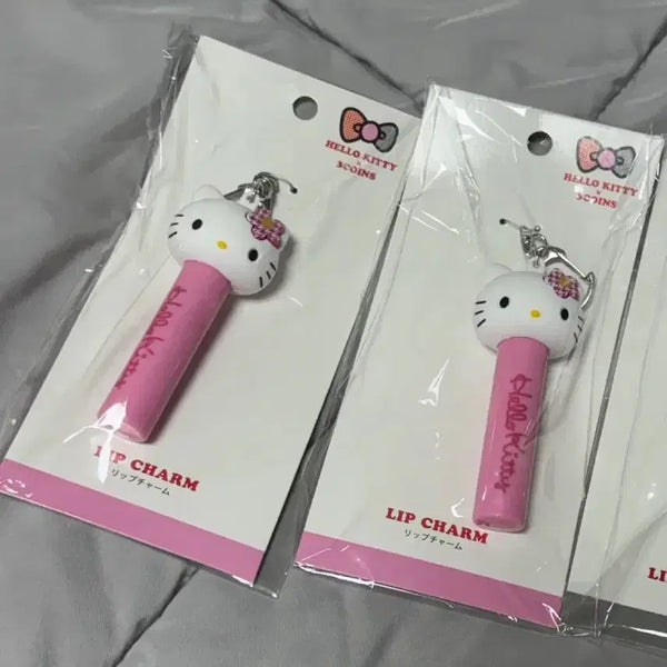 [BUNJANG] 3COINS x Hello Kitty Lip Balm Keychain / 쓰리코인즈 3COINSx헬로키티 립밤 키링