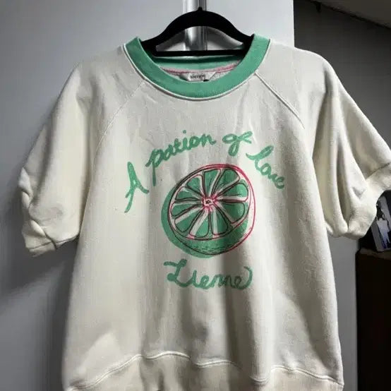 [BUNJANG] SIENNE Lemon Short-Sleeve Sweatshirt / 시엔느 레몬 반팔 맨투맨
