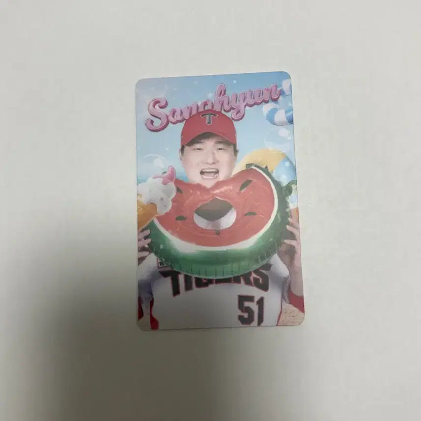 [BUNJANG] Jeon Sang-hyun Kia Tigers Summer Watermelon Photocard / 전상현 기아 타이거즈 여름 냠 수박 포카 포토카드
