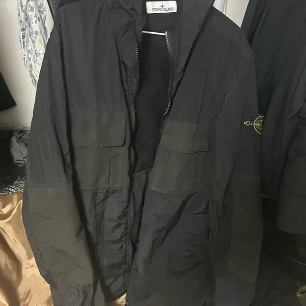 [BUNJANG] Stone Island Windbreaker Jacket Black / 스톤아일랜드 바람막이 (가격 내림)