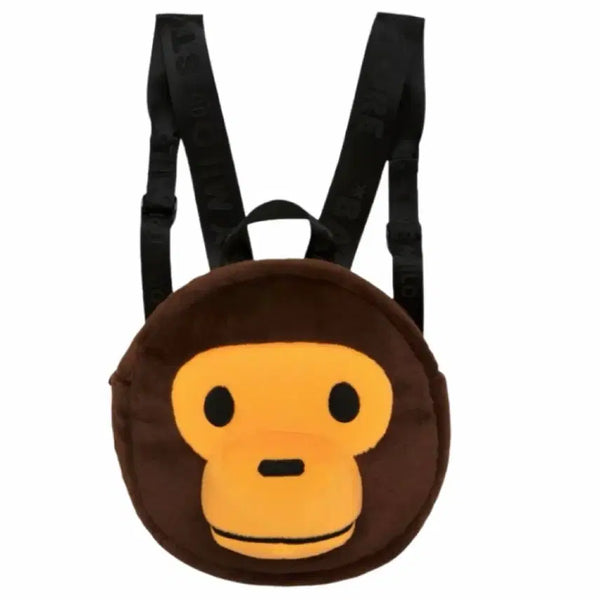 [BUNJANG] BAPE Baby Milo Plush Backpack Brown / 베이프 베이비 마일로 몽키 백팩