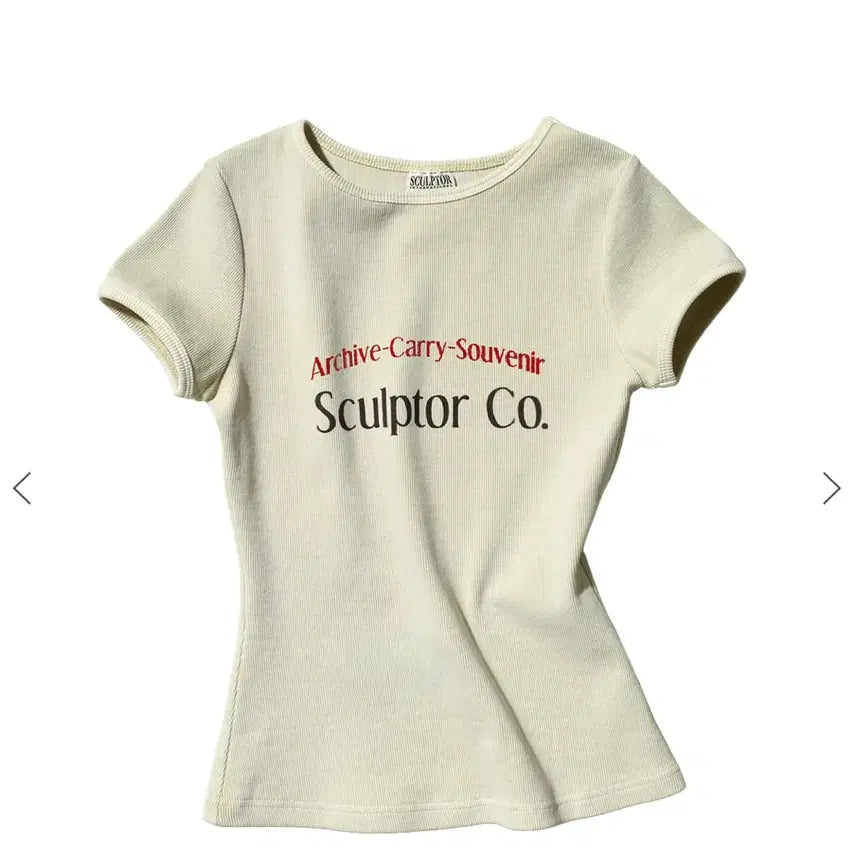 [BUNJANG] Sculptor Co. Ivory Short Sleeve T-Shirt / Sculptor Co. 반팔 티셔츠 아이보리