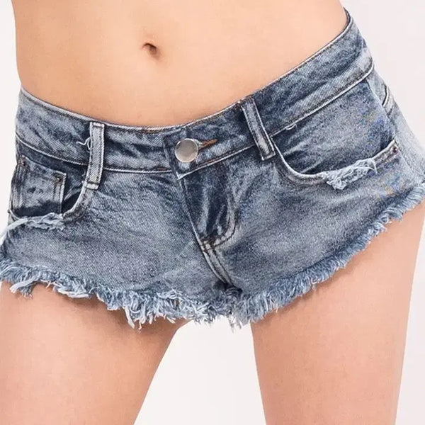 [BUNJANG] Y2K Vintage Sexy Low-Rise Mini Hot Pants Denim Bundle Set (2 pcs) / y2k 워터밤 빈티지 섹시 바디프로필 데미지 초미니 핫팬츠 데님청반바지 로우라이즈 2개 일괄세트