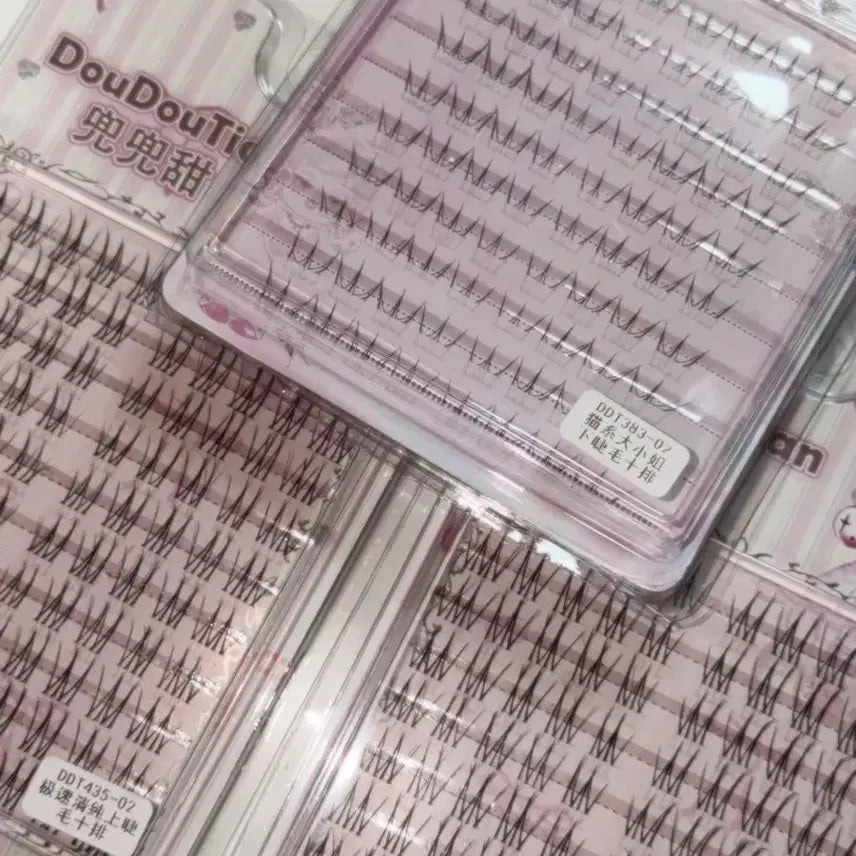 [BUNJANG] DouDouTian False Eyelashes Bundle Set (2x Eyelashes, 1x Under Lashes) / DouDouTian 쉬인 가닥 속눈썹 3개 (속눈썹 2개, 언더래쉬 1개) 일괄 새제품