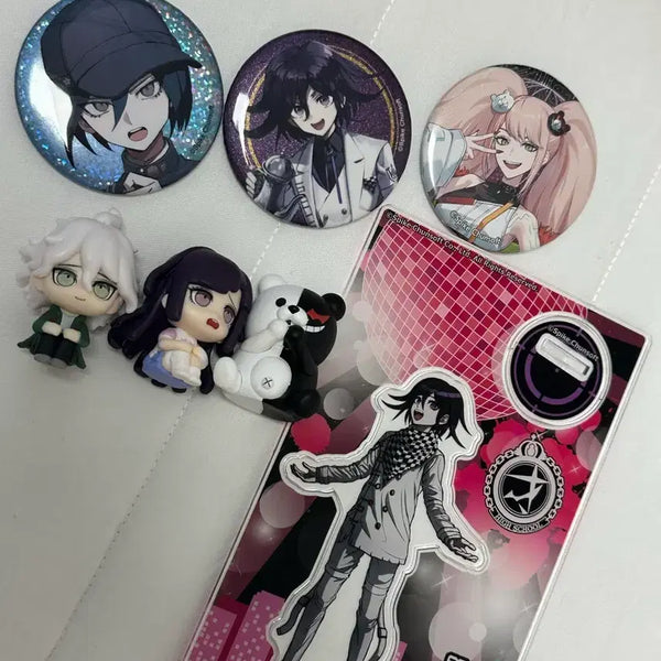 [BUNJANG] Danganronpa Bundle Set Can Badge, Machiboke Acrylic Stand / (일괄)단간론파 캔뱃지 마치보케 아크릴스탠드
