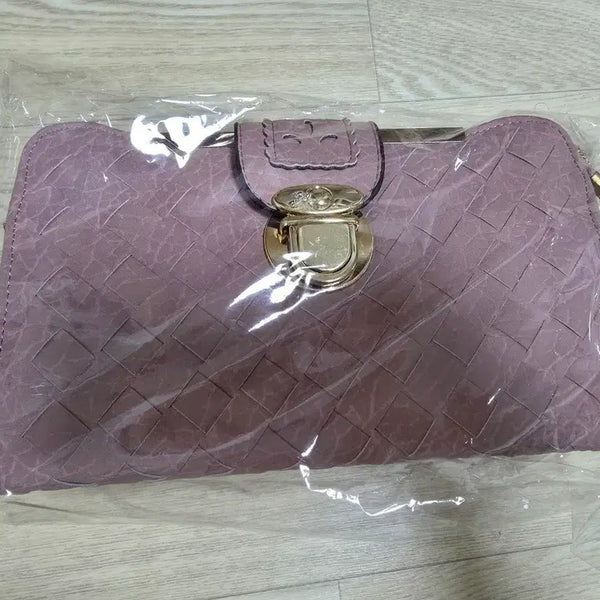 [BUNJANG] Quilted Chain Shoulder Bag Lavender Clutch / (새상품) 핑크 클러치백 라벤더