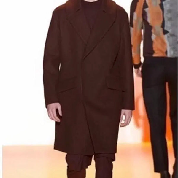 [BUNJANG] Wooyoungmi 14FW Wine Cashmere Blend Overcoat / 우영미/ 14fw와인코트 /46(100)