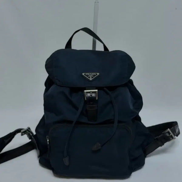 [BUNJANG] Prada Pocono Nylon One Pocket Backpack Medium Navy / 정품 프라다 포코노 나일론 원포켓 백팩 네이비 미디움