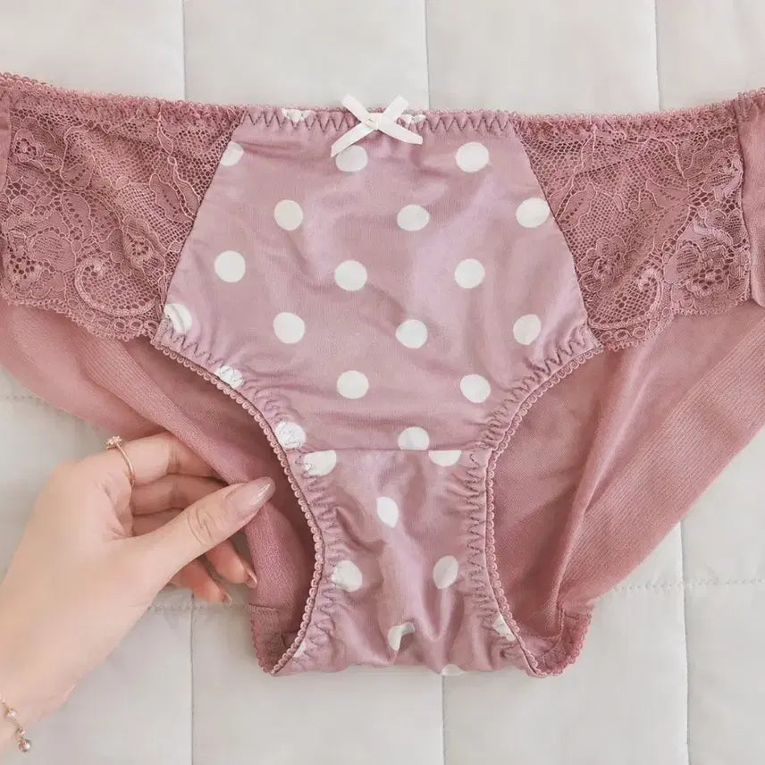 [BUNJANG] Pink Polka Dot Women's Panties (Used) / 도트 핑크 여성 팬티 - 중고