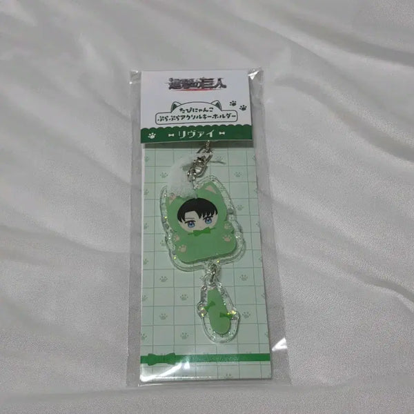 [BUNJANG] Attack on Titan Levi Tapinyanko Acrylic Keyholder / [미개봉] 진격의 거인 타피냥코 푸라푸라 아크릴 키홀더 리바이 키링 정품