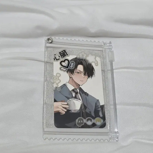 [BUNJANG] Attack on Titan Levi Photocard Holder + Photocard Set / 진격의 거인 포카 홀더+ 리바이 포카 세트 마냐님