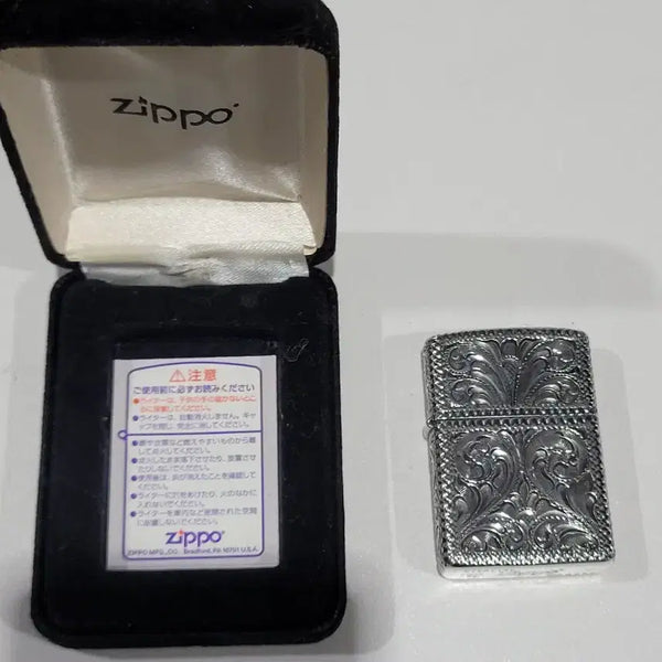 [BUNJANG] ZIPPO Sterling Silver 925 Hand-Engraved Lighter / ZIPPO Sterling Silver 925 수공조각 지포