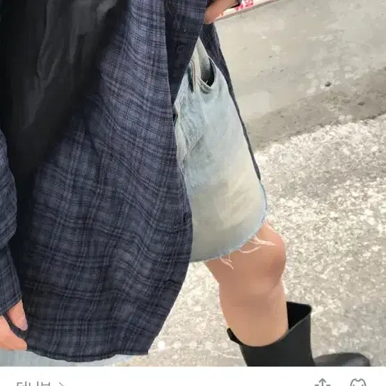 [BUNJANG] Nerdy Check Shirt Charcoal / (4.3만 정가) 너디 체크 셔츠 더니브