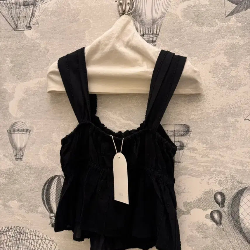 [BUNJANG] Smoothmood Lesha Shirring Top Black / 스무드무드 Lesha Shirring Top Black
