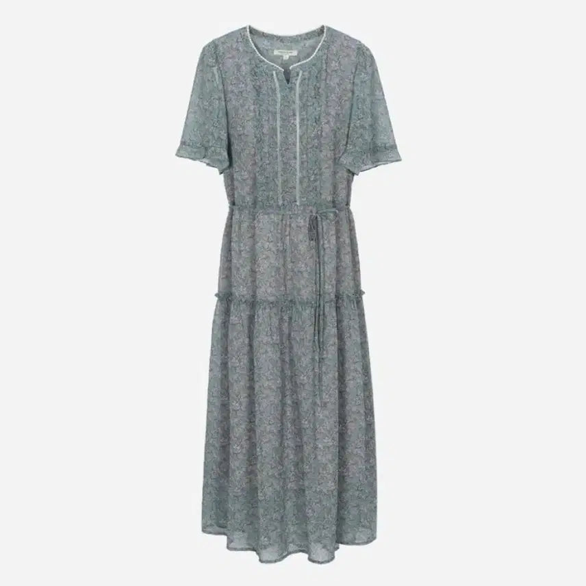 [BUNJANG] Thursday Island Patterned Frill Long Dress / 써스데이아일랜드 원피스
