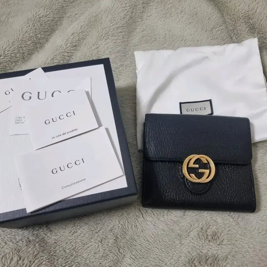 [BUNJANG] Gucci Interlocking Wallet Black / 구찌 정품 인터로킹 지갑 블랙