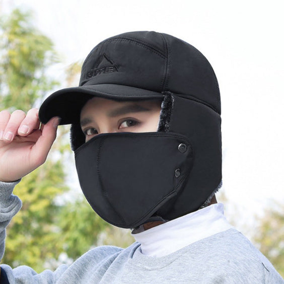 [BUNJANG] Winter Padded Earflap Hat / 방한모자 마스크 윈터 군밤모자 겨울모자 패딩 챙모자 귀달이