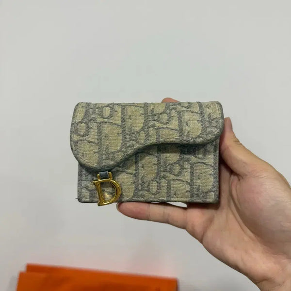 [BUNJANG] Dior Oblique Jacquard Saddle Card Holder / 디올 오블리크 자카드 새들 카드지갑