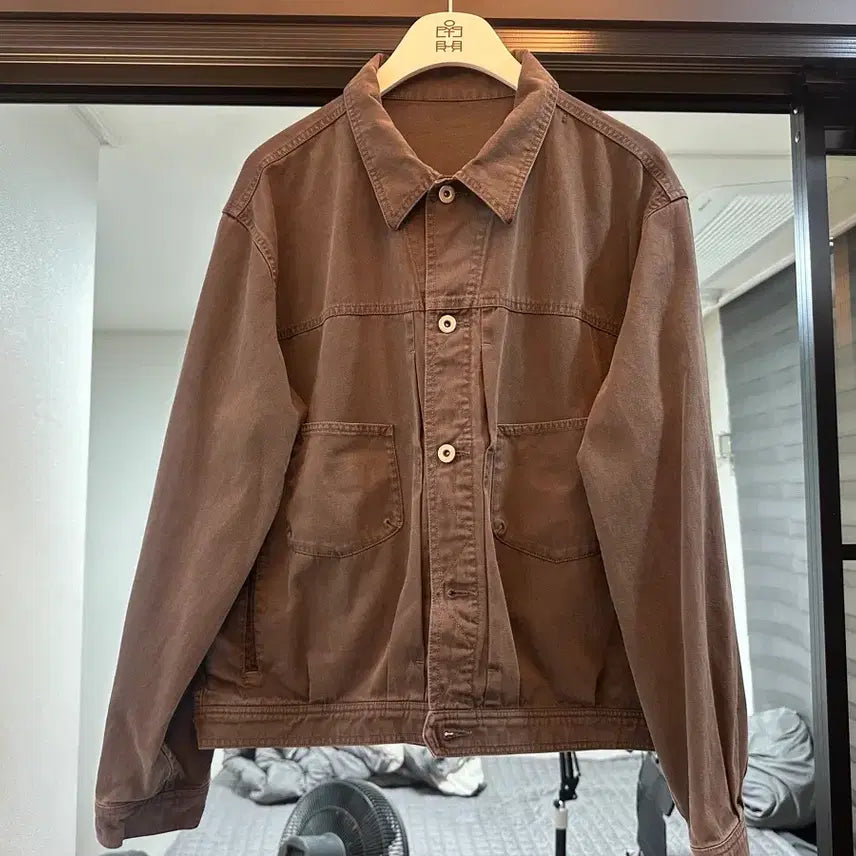 [BUNJANG] Poleruter Used Trucker Jacket Green Charcoal 25ss / [3] 폴리테루 유즈드 트러커 그린차콜 25ss