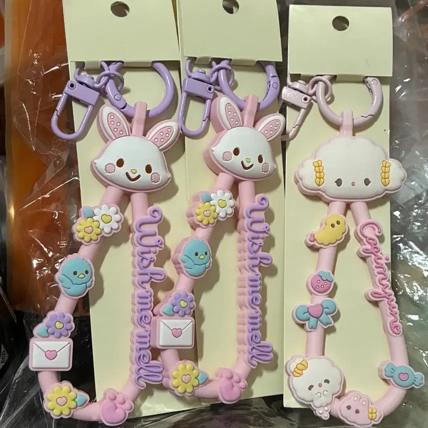 [BUNJANG] Sanrio Character Strap Keychain Holder / 산리오 2026 캐릭터 대상 스트랩 휴대폰 키링 위시미멜 코기뮹 키홀더